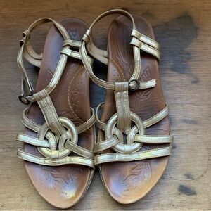 Born Metallic Gold Knot-Strap Women's Sandals
